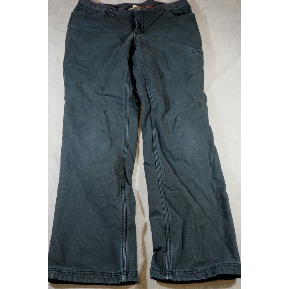 Duluth Cargo Pants Women Size 12x33 Fleece Lined Canvas‎ Straight Leg Utility